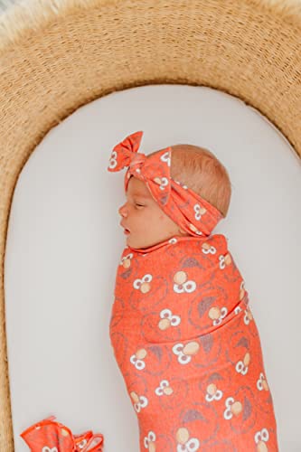 Copper Pearl Baby Swaddle Blanket - Wearable Premium Knit Baby Blanket, Large Soft Stretchy Receiving Blankets for Baby Boy and Girl, Swaddles for Newborn, Infant, and Toddler (Elmo)