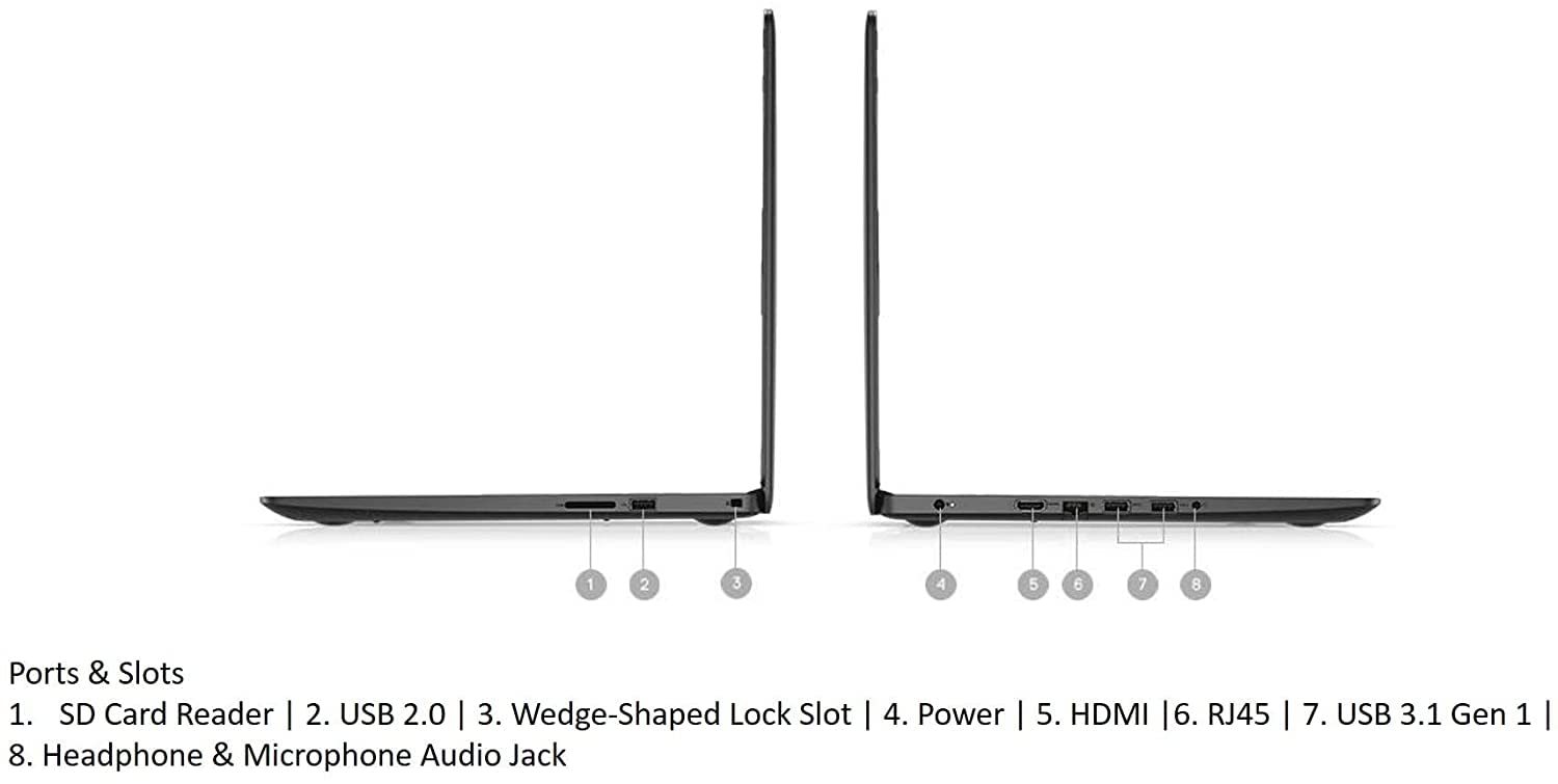 Dell Newest Inspiron 3000 Laptop 15.6-Inch FHD Display, AMD Ryzen 3 2200U Up to 3.4GHz, 8GB RMA 256GB SSD, Radeon Vega 3 Graphics, Bluetooth, Webcam, HDMI, Windows 10