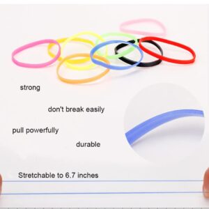 2000 PCS Hair Bands, Color Elastic Rubbers, Mini Ties for Girls' Ponytails, Soft Non-Slip Small Bands with 2 PCS Topsy Tail Tools