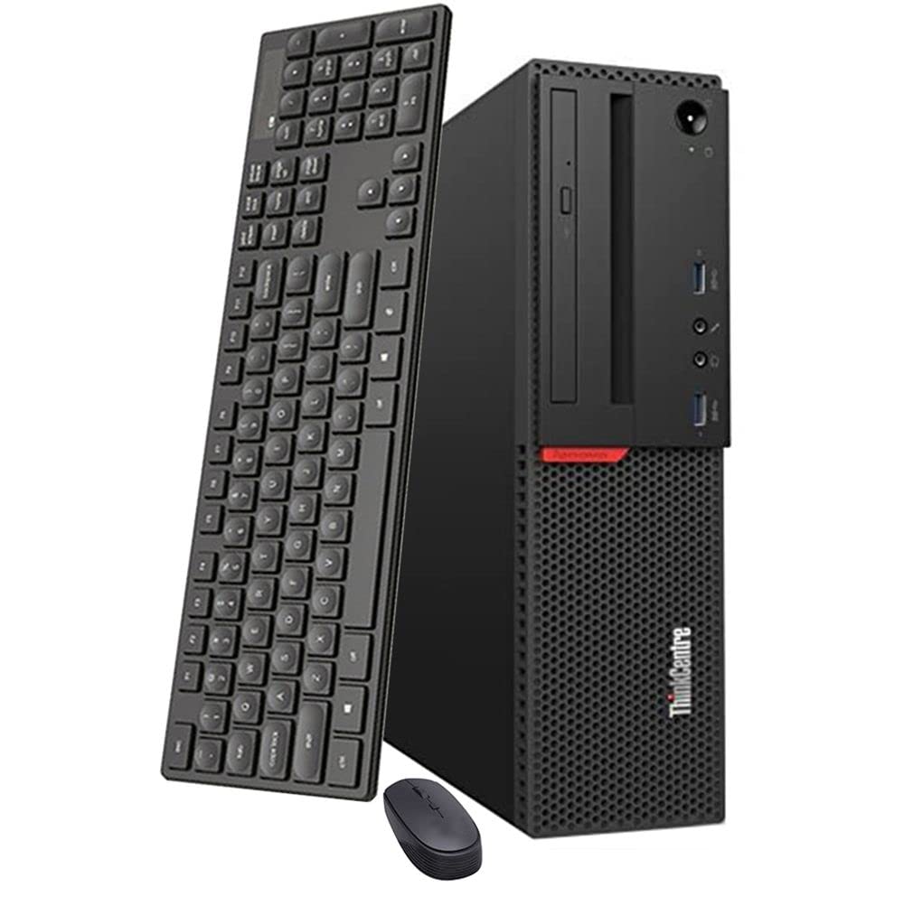 Lenovo ThinkCentre M800 SFF Desktop Computer PC, Intel Core i7-6700 3.40GHz, 16GB DDR4 128GB SSD 2TB HDD, Built-in WiFi BT,DVD-RW,Wireless Keyboard Mouse,Windows 10 Pro (Renewed)