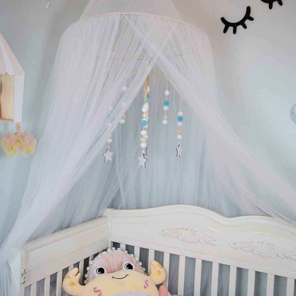 Crib Mobile Neutral Crib Mobile Handmade Felt Ball Mobile Nursery Cot Mobile Ceiling Mobile for Girls Room Nursery Decor Gray Hot Air Balloon