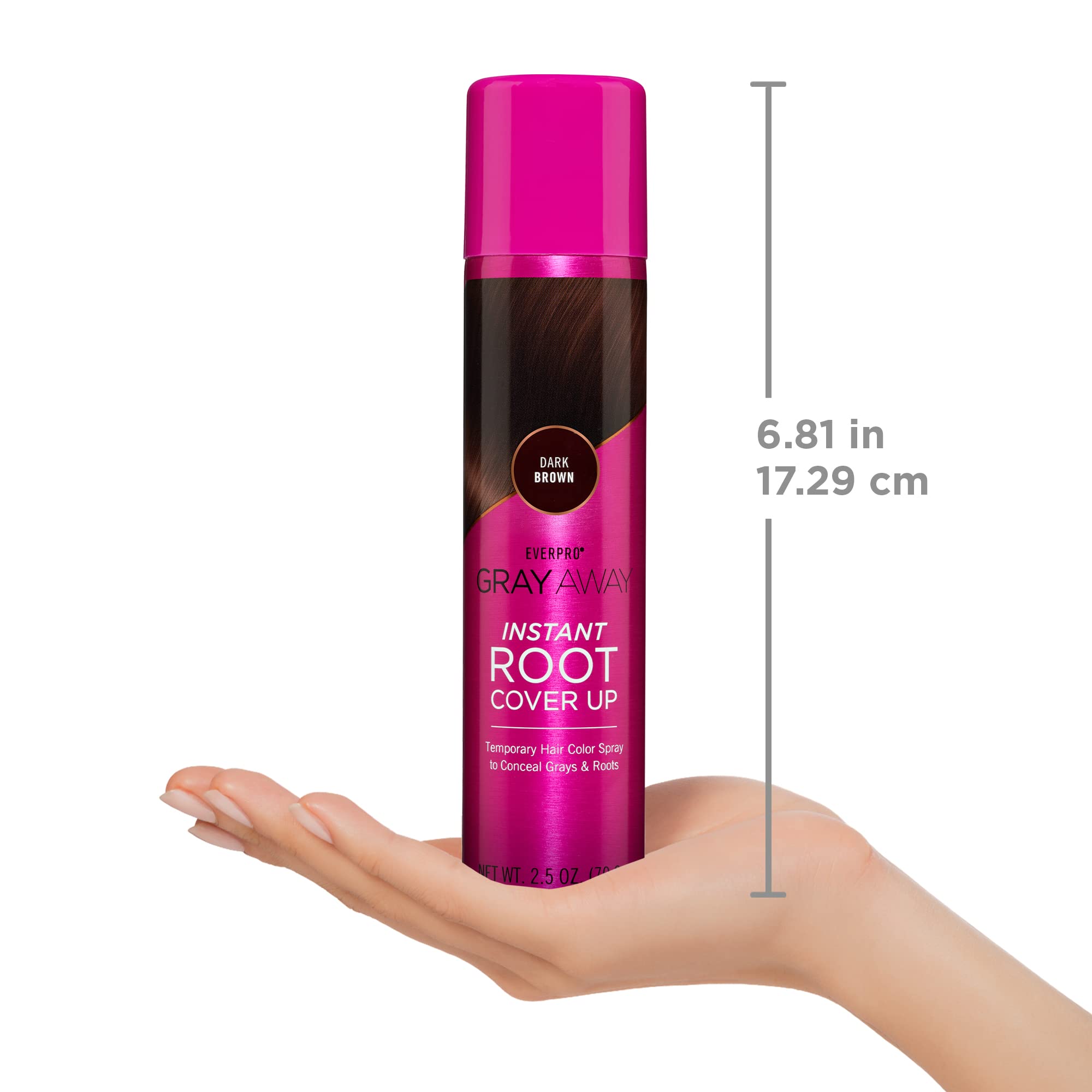 EVERPRO Gray Away Instant Root Cover Up Spray 2.5oz - Dark Brown