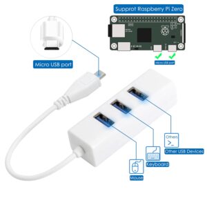 Raspberry Pi Zero Case Kit, iUniker Pi Zero Aluminum Passive Case with Pin Header, OTG Hub, HDMI Adapter, on/Off Switch Cable for Pi Zero 2 w