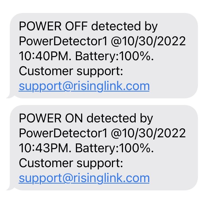 Risinglink Power Failure Alarm, Power Failure Detector, with Email, Text Message, and Audio Alerts(2nd Generation)