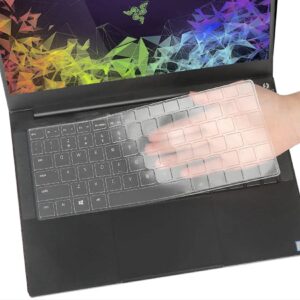 Clear TPU Keyboard Cover Skin Compatible with 2020 13.3 inch Razer Blade Stealth 13 Gaming Laptop, 2022 2021 2020 14" Razer Blade 14 Laptop, 2020 13.4" Razer Book 13 Laptop