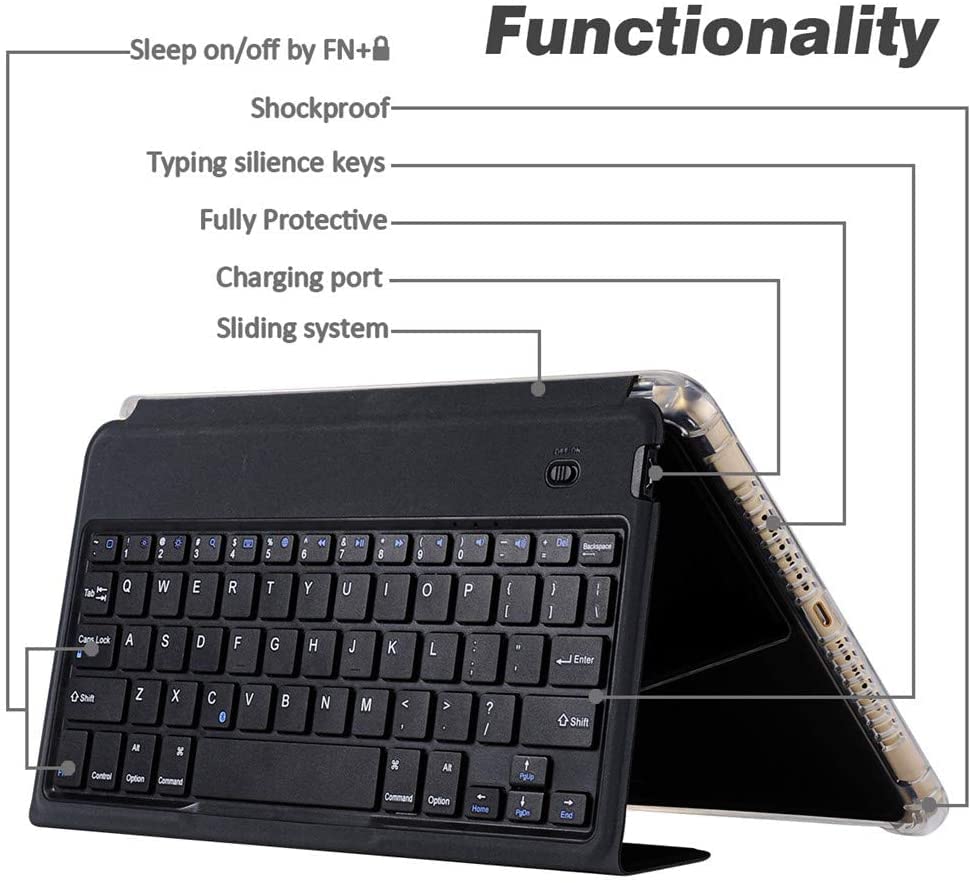 valkit 2017/2015- Smart Keyboard Folio for iPad Pro 1st & 2nd Gen, 12.9 InchKeyboard Case with Pencil Holder