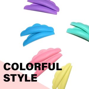 Amber Lash Rods for Eyelash Lifting/Perming, Colorful Reusable Soft Silicone Rods, Durable and Flexible, Rolly Curly, 5 Different Curl Sizes and Lengths, Easy Application and Removal