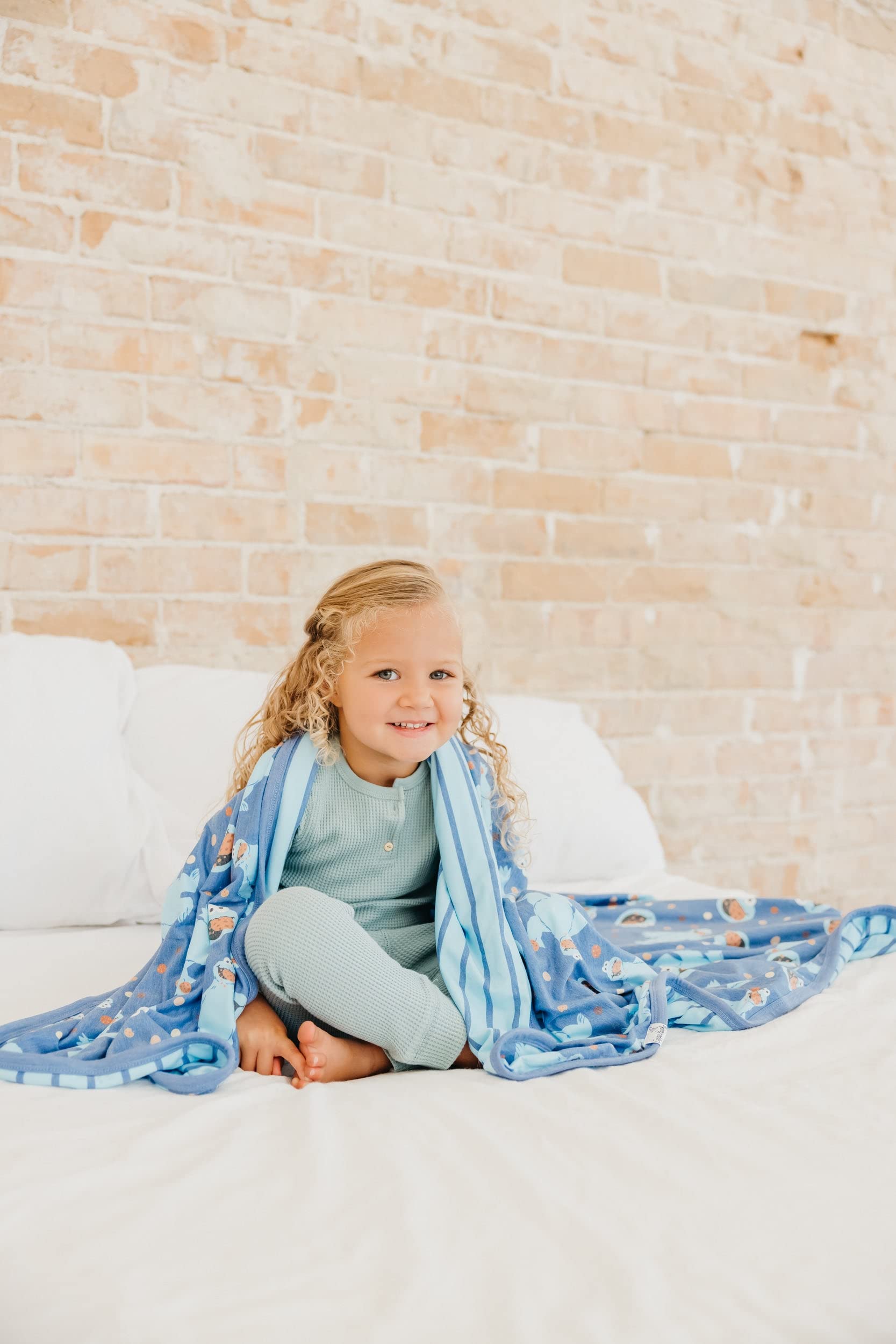 Copper Pearl Three-Layer Baby Blanket: Soft Baby Quilts for Boys and Girls | Breathable, Cozy, Toddler Blanket | Baby Quilt for Newborns | 46x46 Premium Polyester/Rayon | Cookie Monster