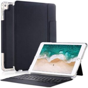 valkit 2017/2015- smart keyboard folio for ipad pro 1st & 2nd gen, 12.9 inchkeyboard case with pencil holder