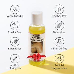 Peeling Oil for Dark Skin, Yellow Peeling Oil, Strong Peeling Oil Extra Strength, Exfoliating Peeling Solution for Body All Skin Type -110ML/3.66 OZ