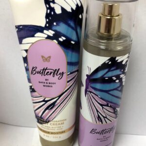 Bath & Body Works - Butterfly - 2 pc Bundle - Fine Fragrance Mist and Ultimate Hydration Body Cream - 2022