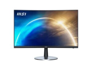 msi pro mp242c, 24" monitor, 1920 x 1080 (fhd), curved va, 75hz, freesync, tuv certified eyesight protection, 1ms, hdmi, tilt