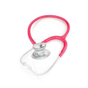 MDF Instruments MD One Epoch Lightweight Titanium Stethoscope (Raspberry) + MDF Pediatric Attachment with Clip