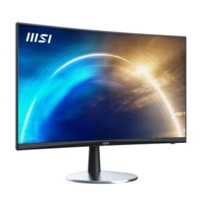 MSI Pro MP242C, 24" Monitor, 1920 x 1080 (FHD), Curved VA, 75Hz, FreeSync, TUV Certified Eyesight Protection, 1ms, HDMI, Tilt