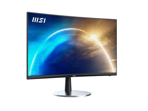 MSI Pro MP242C, 24" Monitor, 1920 x 1080 (FHD), Curved VA, 75Hz, FreeSync, TUV Certified Eyesight Protection, 1ms, HDMI, Tilt