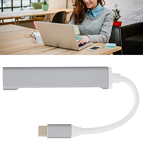 USB C Hub, 4 in 1 USB C Multiport Adapter Portable Aluminum USB Docking Station Plug and Play for Mouse Keyboard Gamepad Printer