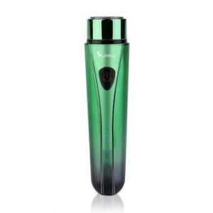 suprus women’s rechargeable electric usb shaver for face beard mustache arm leg armpit bikini led battery (green)