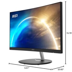 MSI Pro MP242C, 24" Monitor, 1920 x 1080 (FHD), Curved VA, 75Hz, FreeSync, TUV Certified Eyesight Protection, 1ms, HDMI, Tilt