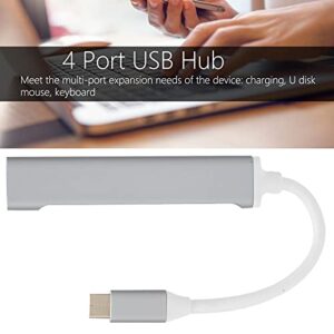 USB C Hub, 4 in 1 USB C Multiport Adapter Portable Aluminum USB Docking Station Plug and Play for Mouse Keyboard Gamepad Printer