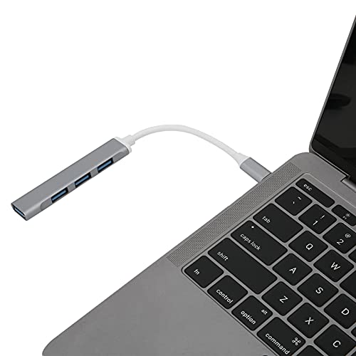 USB C Hub, 4 in 1 USB C Multiport Adapter Portable Aluminum USB Docking Station Plug and Play for Mouse Keyboard Gamepad Printer