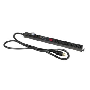 Metered-Breaker-Surge Protection PDU, 240V, L6-30P, 30A, 7200watts, (4) C13 & (2) C19 Outlets, Crypto Mining PDU, Data Centre PDU, ASIC/RIGS PDU