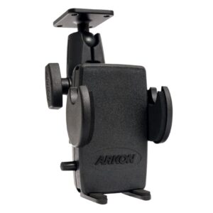 ARKON Mounts Drill-Base Mega Grip Phone Mount | Universal Phone Fit | 360° Adjustable Angle | Flat Surface AMPS Mounting | Compatible with iPhone, Galaxy, Note, Pixel, and More | SM4RM2XMAMPS