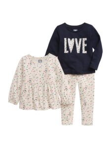 gap baby girls mix & match outfit set confetti print 3yrs