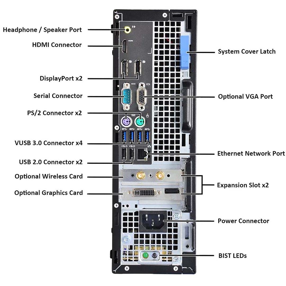 Dell OptiPlex 7040 SFF Desktop PC,Intel Quad Core i7-6700 3.4GHz,Nvidia GT 1030,32GB DDR4 Ram New 1TB NVMe M.2 SSD+2TB HDD,Built-in WIFI & Bluetooth HDMI Windows10 Pro Wireless Keyboard&Mouse (Renewed)