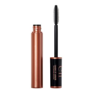 e.l.f. lash it loud mascara, volumizing formula for mega volume lashes, creates fuller & bolder eyelashes, intensely pigmented, deep brown, 1.1 oz