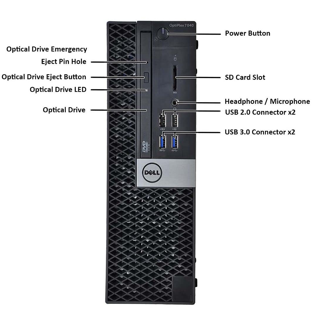 Dell OptiPlex 7040 SFF Desktop PC,Intel Quad Core i7-6700 3.4GHz,Nvidia GT 1030,32GB DDR4 Ram New 1TB NVMe M.2 SSD+2TB HDD,Built-in WIFI & Bluetooth HDMI Windows10 Pro Wireless Keyboard&Mouse (Renewed)