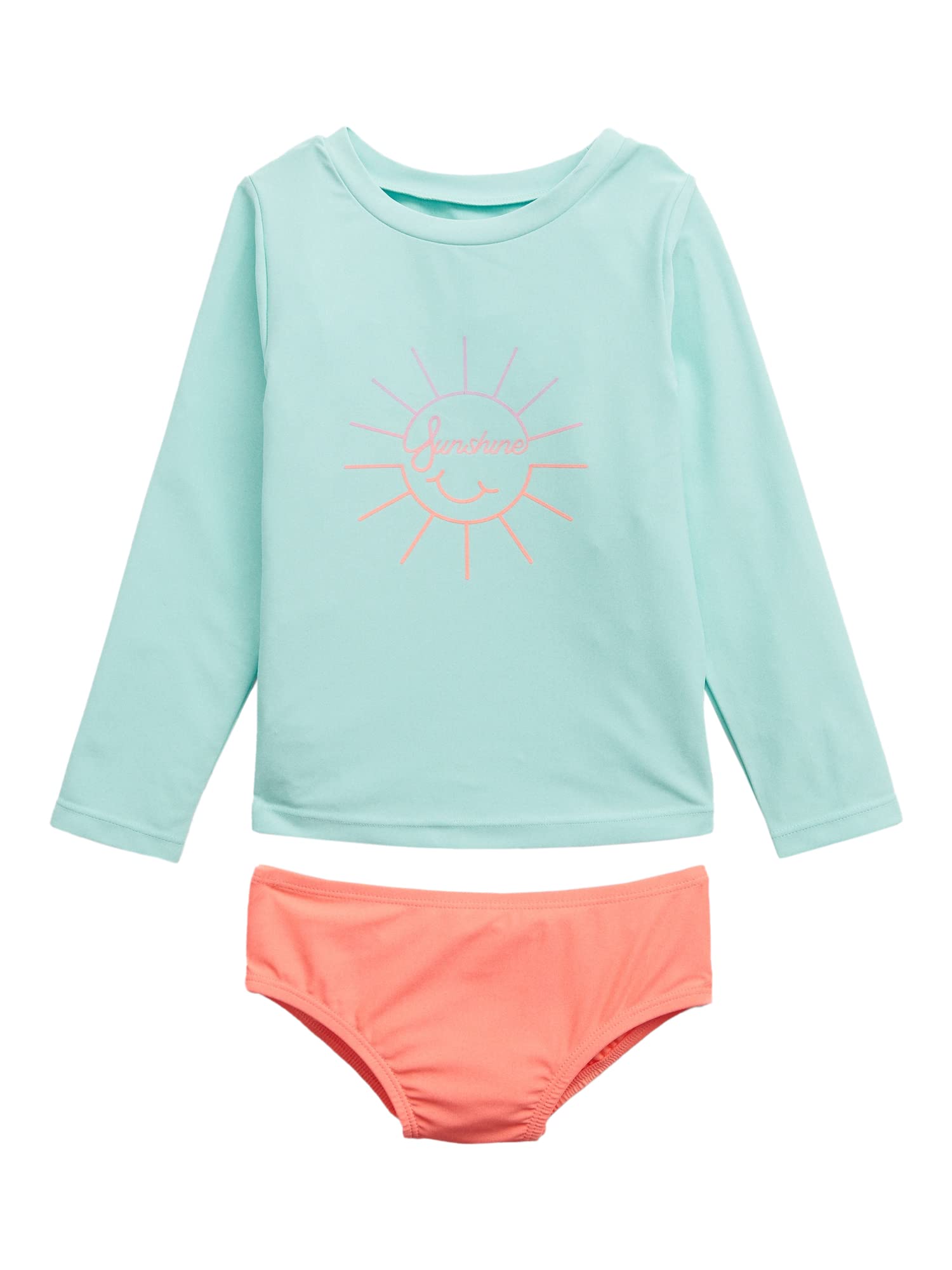 GAP Baby Girls Rashguard Set Two Piece Swimsuit, Sunshine, 4T US