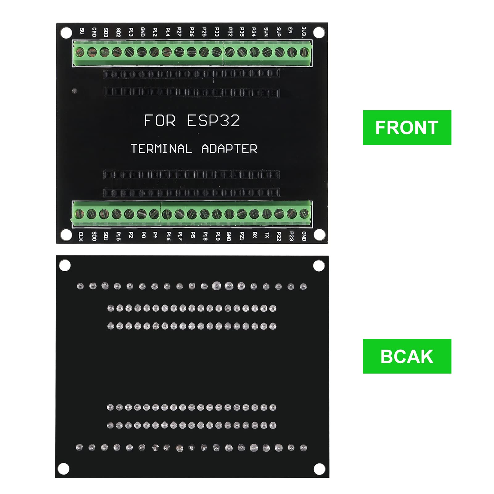 5PCS ESP32 Breakout Board GPIO 1 into 2 Compatible with 38 Pins ESP32S ESP32 Development Board 2.4 GHz Dual Core WLAN WiFi + Bluetooth 2-in-1 Microcontroller ESP-WROOM-32 Chip for Arduino