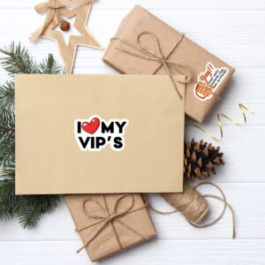 210 PCS Cute I Love My VIP'S Thank You Stickers,Small Business Stickers,Handmade Stickers,Envelopes Stickers for Handmade Goods/Bags Small Shop Packages,Thanks Stickers for Envelopes Seals - vip3