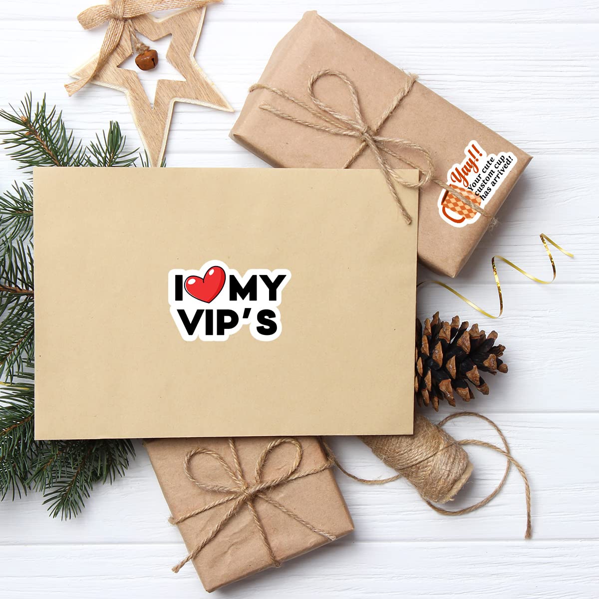 210 PCS Cute I Love My VIP'S Thank You Stickers,Small Business Stickers,Handmade Stickers,Envelopes Stickers for Handmade Goods/Bags Small Shop Packages,Thanks Stickers for Envelopes Seals - vip3