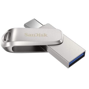 SanDisk Ultra Dual Drive Luxe 32GB Flash Drive (4 Pack) USB Type-C for Smartphones, Tablets, and Computers - High Speed (SDDDC4-032G-G46) Bundle with (1) Everything But Stromboli 4 Port USB 3.0 Hub