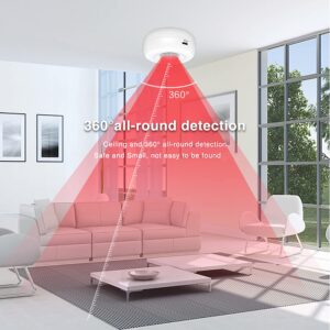 WiFi Smart Motion Sensor: PIR Motion Detector Alert, Wireless Infrared Home Security System with Free App Alerts, 360 Degree Detection Range, No Hub Required, for Smart Home Automation