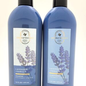 Aromatherapy -2 pc Bundle - Lavender + Vanilla - Shampoo and Conditioner - 16 FL OZ each