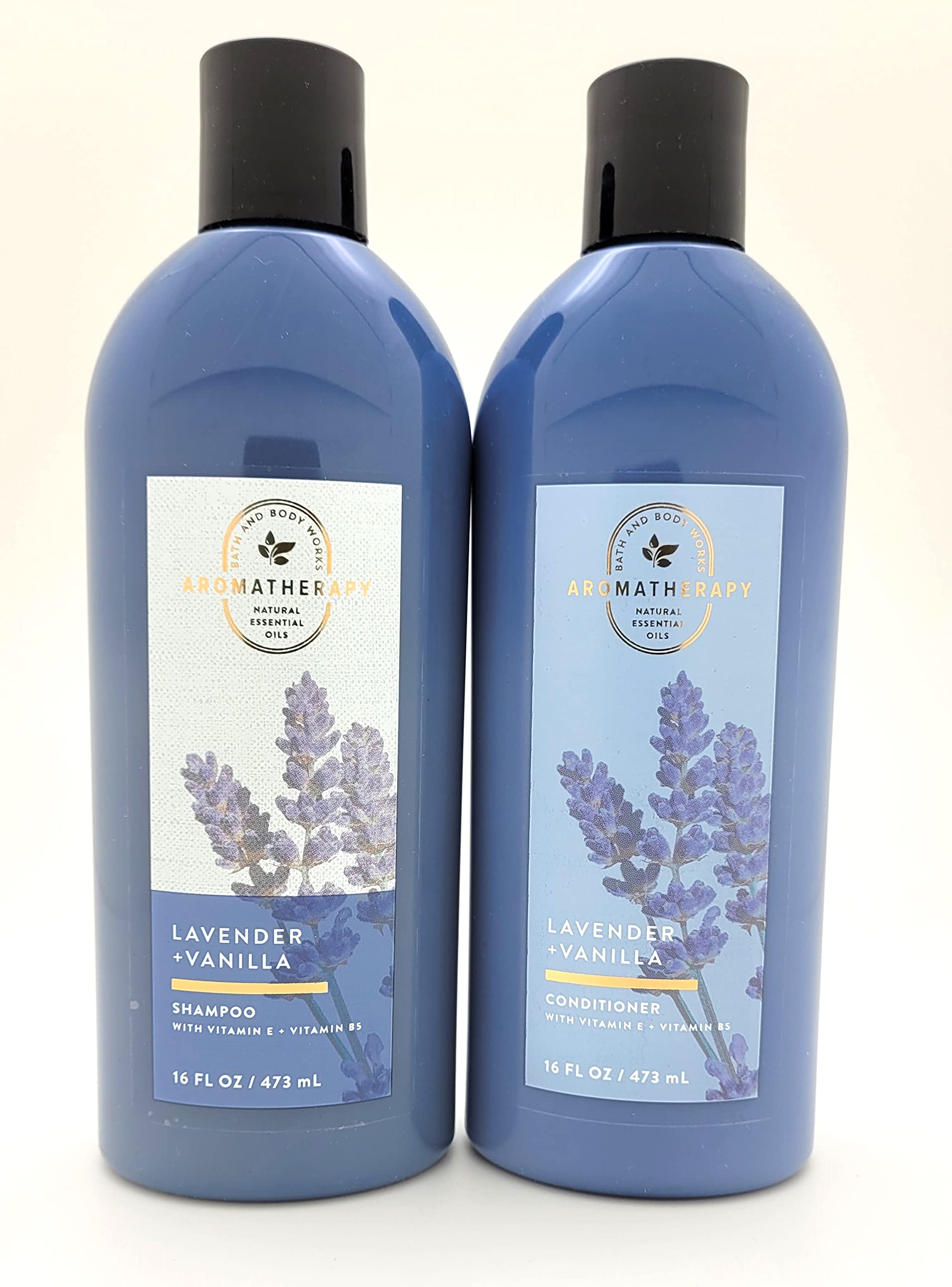 Aromatherapy -2 pc Bundle - Lavender + Vanilla - Shampoo and Conditioner - 16 FL OZ each