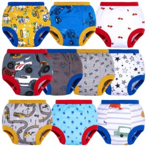 big elephant 10 pack toddler potty training pants, absorbent underwear for baby boys, 3t