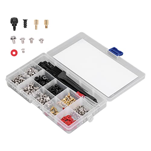 366Pcs Laptop Notebook Computer Replacement Screws Kit with Screwdriver Brush Set Kit Motherboard Standoffs Screw Kit for Laptop Computer SSD Hard Disk