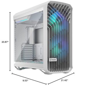 Fractal Design Torrent RGB White E-ATX Tempered Glass Window High-Airflow Mid Tower Computer Case