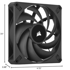 Corsair AF120 Elite, High-Performance 120mm PWM Fluid Dynamic Bearing Fan with AirGuide Technology (Low-Noise, Zero RPM Mode Support) Single Pack - White