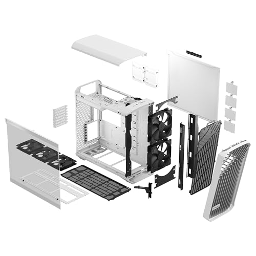 Fractal Design Torrent RGB White E-ATX Tempered Glass Window High-Airflow Mid Tower Computer Case