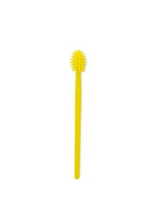 heartsetpet soft cat toothbrush with 360-degree head | safe, effective & deep pet teeth cleaning | brush away bad breath | food grade silicone (1 pack, yellow)