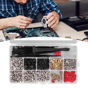 366Pcs Laptop Notebook Computer Replacement Screws Kit with Screwdriver Brush Set Kit Motherboard Standoffs Screw Kit for Laptop Computer SSD Hard Disk