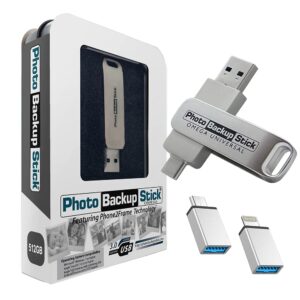 photo backup stick omega universal picture and video backup for any device - iphone, android, computer, tablets (512gb)