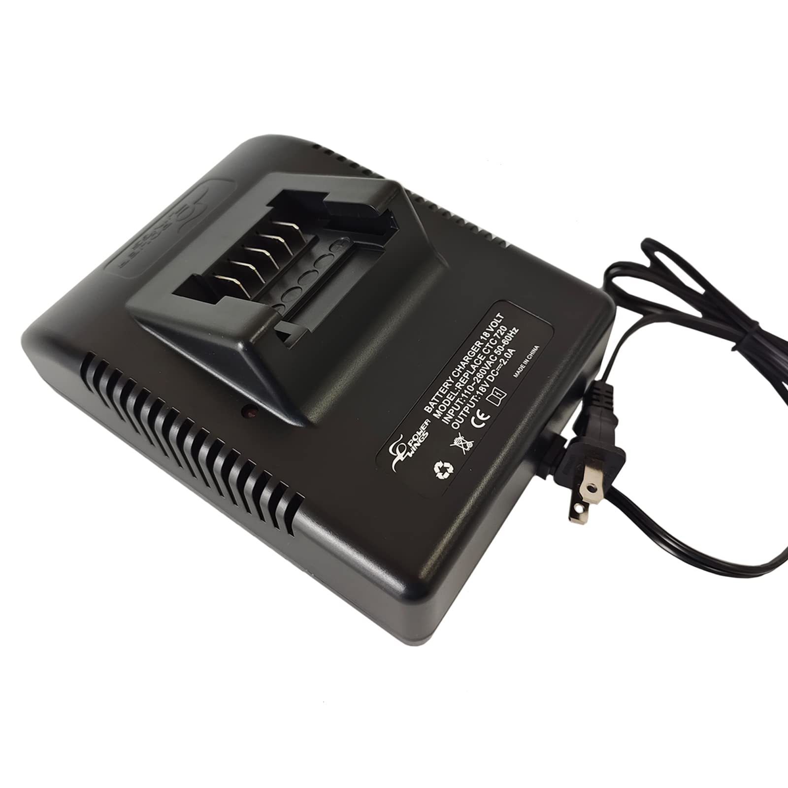 The Power Shop Replacement CTC720 Charger for Snap on 18V Battery for CTB8185 CTB8187 CTB7185 CT7850 CT8850