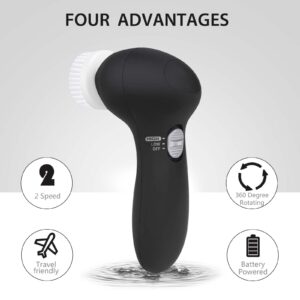 Facial Cleansing Brush Face Scrubber: CLSEVXY Electric Face Spin Cleanser Brushes with 6 Brush Heads for Deep Cleansing, Gentle Exfoliating, Removing Blackhead, Massaging