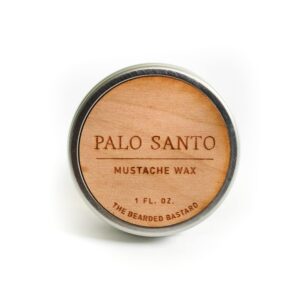 the bearded bastard tbb palo santo mustache wax for men | tame & style your mustache | excellent grooming, excellnet scent (1 oz.)