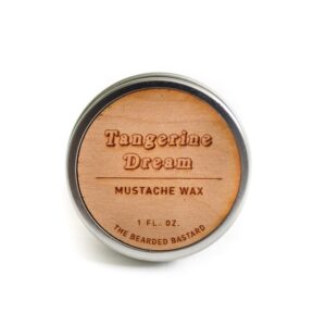 tbb tangerine dream mustache wax for men | tame & style your mustache | excellent grooming, excellent scent | citrus & vanilla scent (1 oz.)